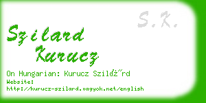 szilard kurucz business card